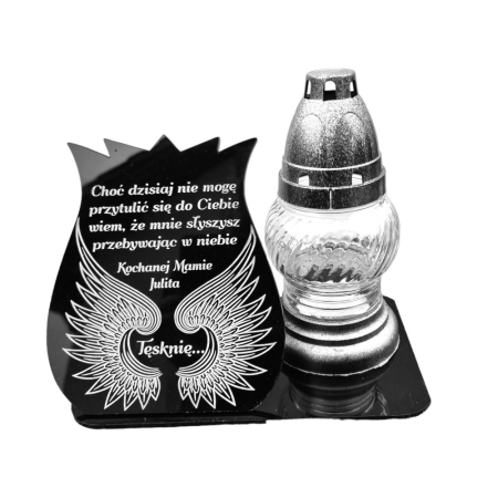Podstawka-pod-znicz-z-dedykacja-personalizowane-skrzydla-aniola-25-cm